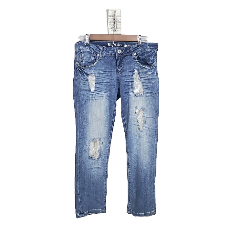 Blues Society Distressed Straight Leg Jeans Sz. 9/10